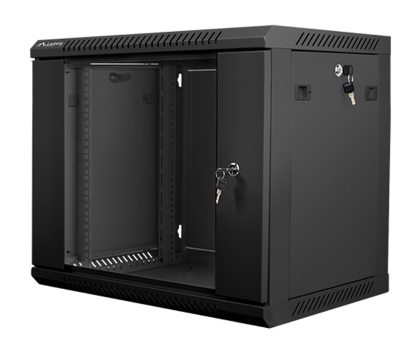 Szafa RACK LANBERG Szafa instalacyjna wisząca 19'' 9U 600X450mm czarna (drzwi szklane) WF01-6409-10B